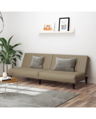 Canapé-lit 2 places cappuccino similicuir | Mobilier & Déco
