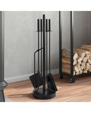 Set d’outils de cheminée 5 pcs 18x66 cm acier | Mobilier & Déco