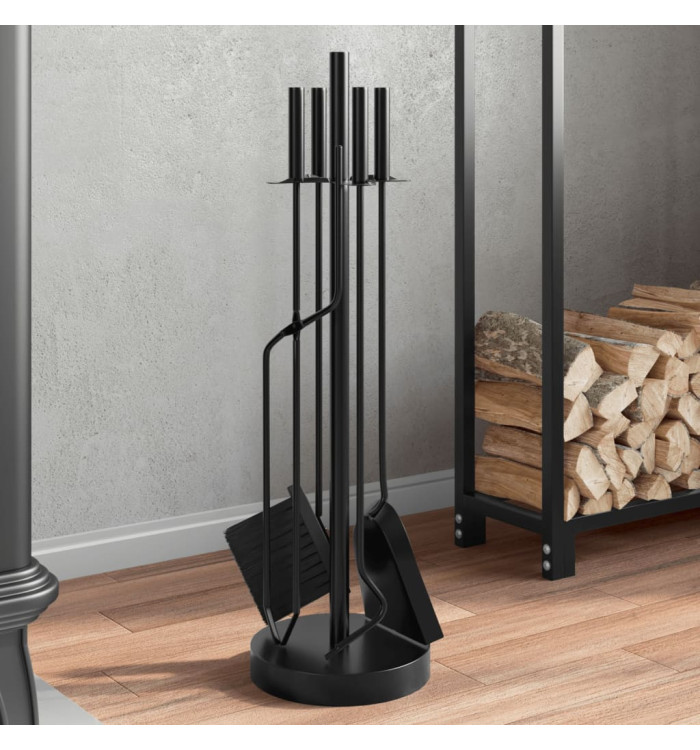 Set d’outils de cheminée 5 pcs 18x66 cm acier | Mobilier & Déco