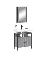 Ensemble de meubles de salle de bain 2 pcs Sonoma gris | Mobilier & Déco