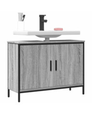 Armoire lavabo de salle de bain sonoma gris 80x30x60 cm | Mobilier & Déco