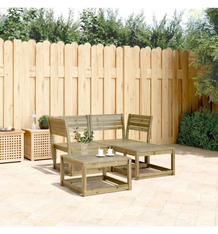 Salon de jardin 3 pcs bois de pin imprégné | Mobilier & Déco