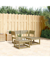 Salon de jardin 3 pcs bois de pin imprégné | Mobilier & Déco