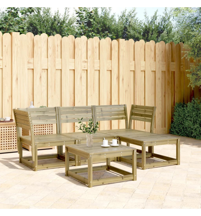 Salon de jardin 4 pcs bois de pin imprégné | Mobilier & Déco