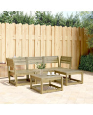 Salon de jardin 4 pcs bois de pin imprégné | Mobilier & Déco