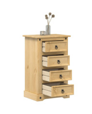 Table de chevet Corona 53x39x84 cm bois de pin massif | Mobilier & Déco