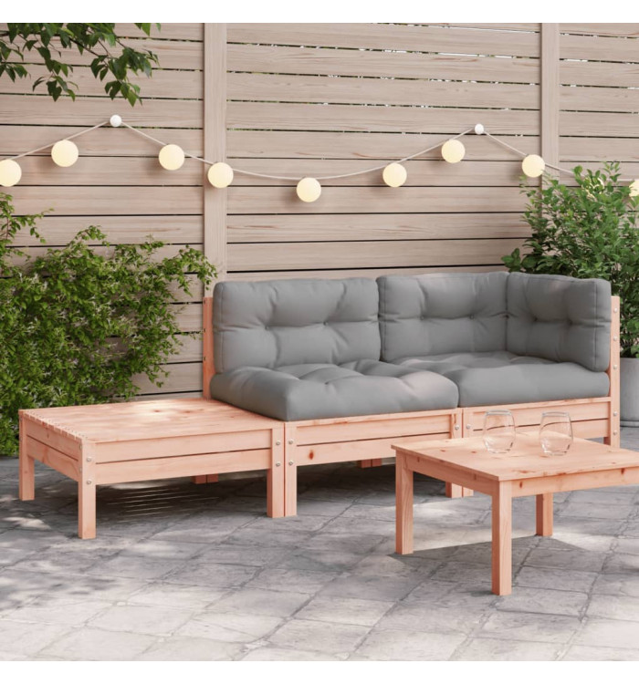 Canapé de jardin et coussins repose-pied bois massif douglas | Mobilier & Déco