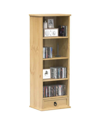 Armoire à CD Corona 40x30x110 cm bois de pin massif | Mobilier & Déco