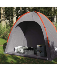 Tente de rangement gris et orange imperméable | Mobilier & Déco