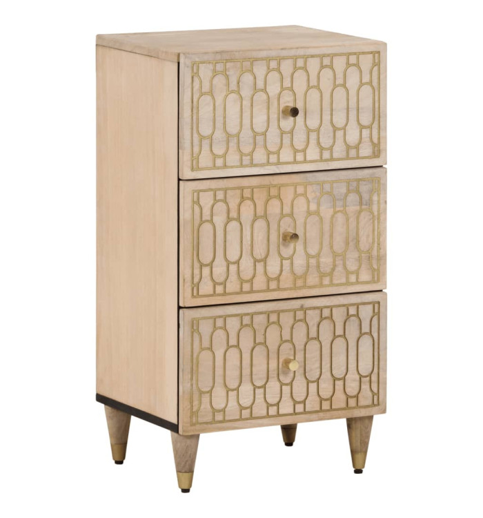 Armoire latérale 40x33x75 cm bois massif de manguier | Mobilier & Déco