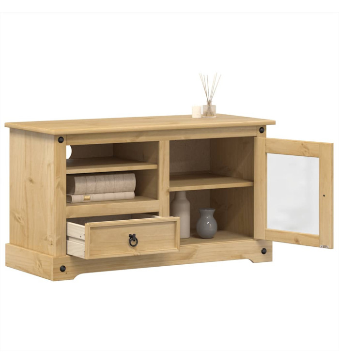 Meuble TV Corona 100x45x58 cm bois de pin massif | Mobilier & Déco