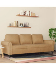 Canapé à 3 places Marron 180 cm Velours | Mobilier & Déco