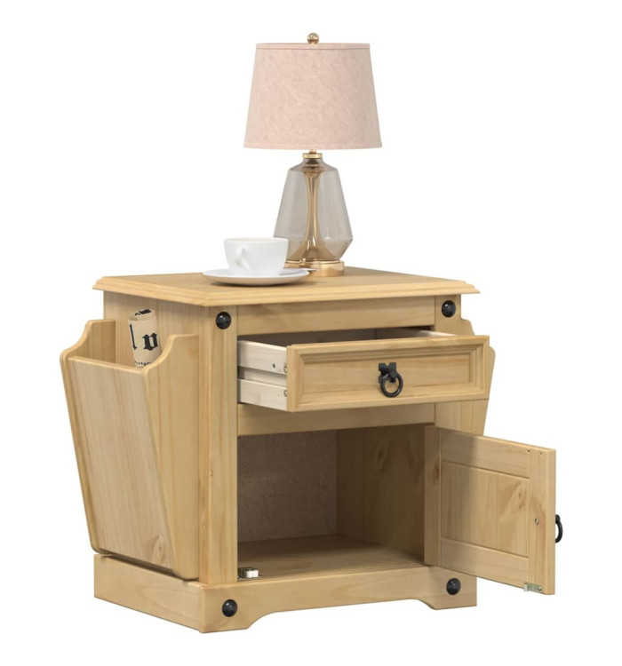 Table de chevet Corona 45x35x47,5 cm bois de pin massif | Mobilier & Déco