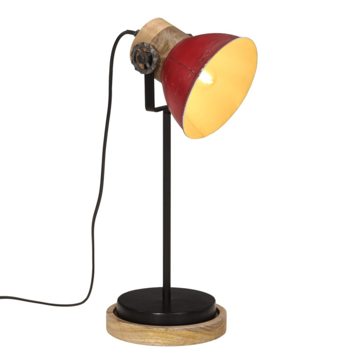 Lampe de bureau 25 W rouge délavé 17x17x50 cm E27 | Mobilier & Déco