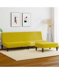 Ensemble de canapés 2 pcs jaune velours | Mobilier & Déco