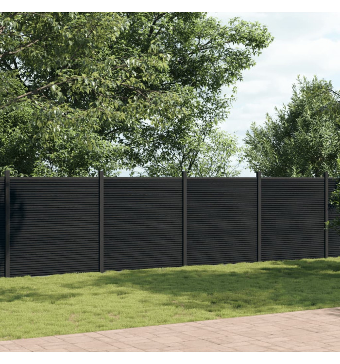 Panneau de clôture gris 1391x186 cm WPC | Mobilier & Déco