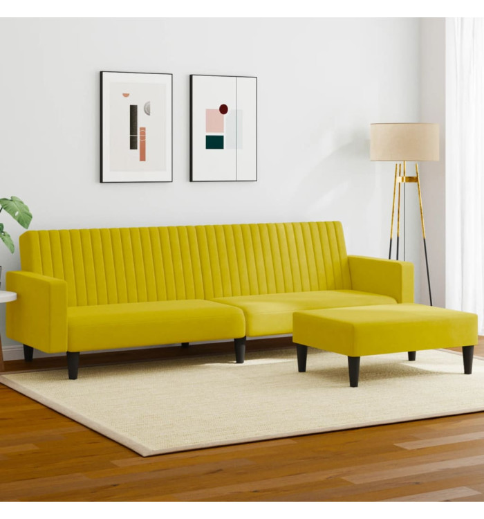 Ensemble de canapés 2 pcs jaune velours | Mobilier & Déco