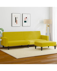 Ensemble de canapés 2 pcs jaune velours | Mobilier & Déco