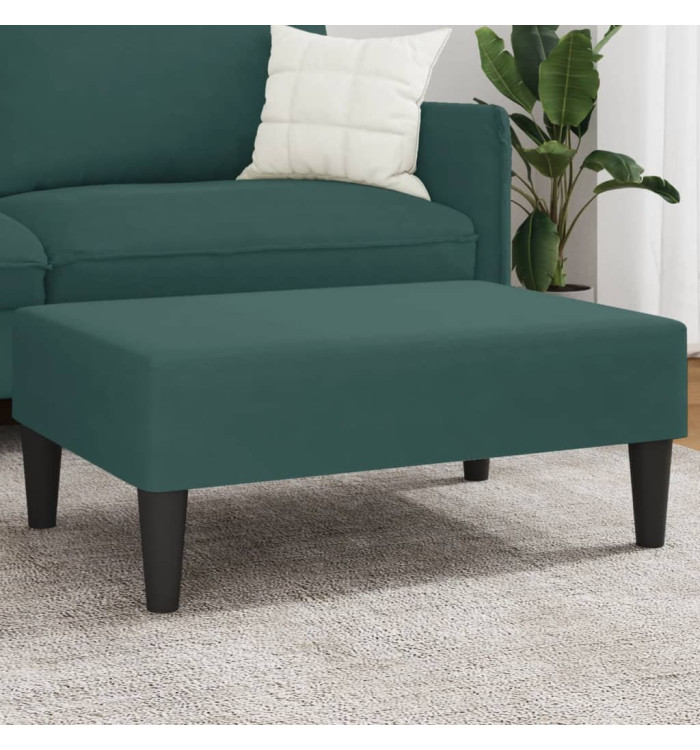 Repose-pied vert foncé 77x55x31 cm velours | Mobilier & Déco