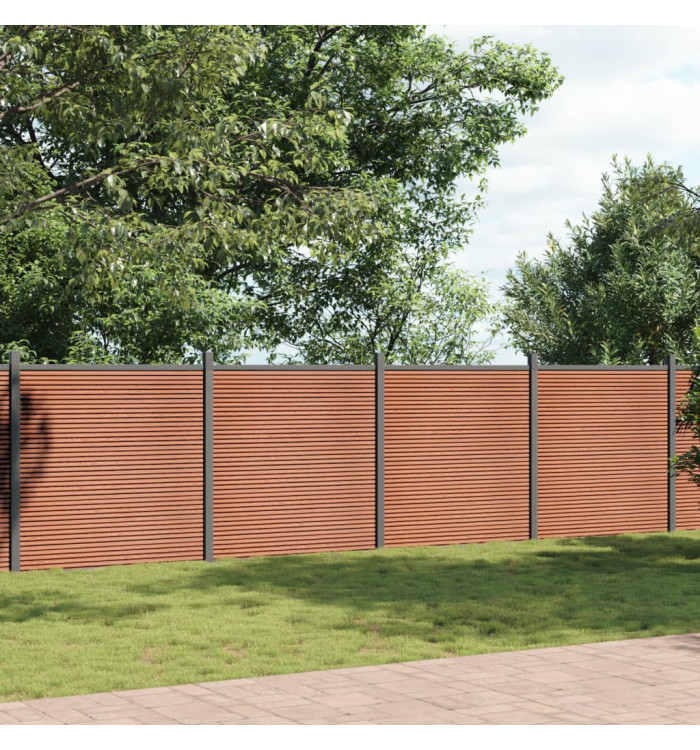 Panneau de clôture marron 1218x186 cm WPC | Mobilier & Déco