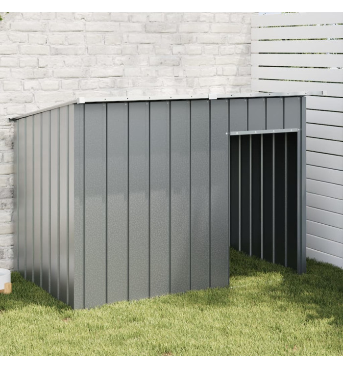 Niche pour chien avec toit anthracite acier galvanisé | Mobilier & Déco