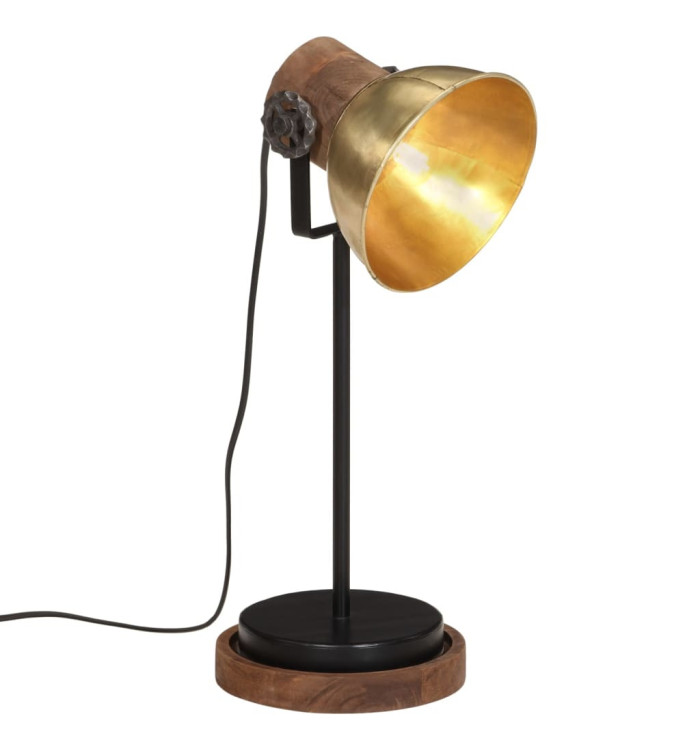 Lampe de bureau 25 W laiton antique 17x17x50 cm E27 | Mobilier & Déco