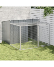 Niche pour chien avec cour anthracite 153x194x110 cm | Mobilier & Déco