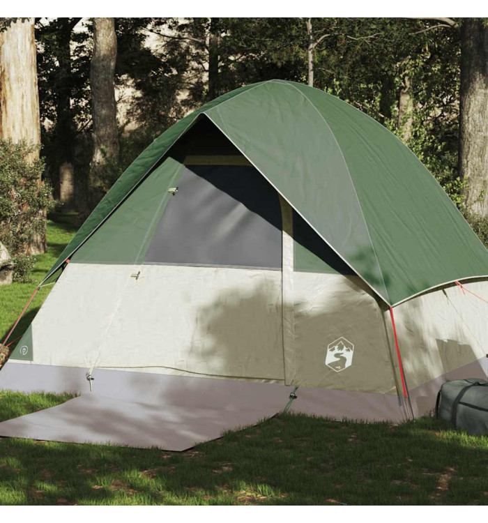Tente de camping à dôme 4 personnes vert imperméable | Mobilier & Déco