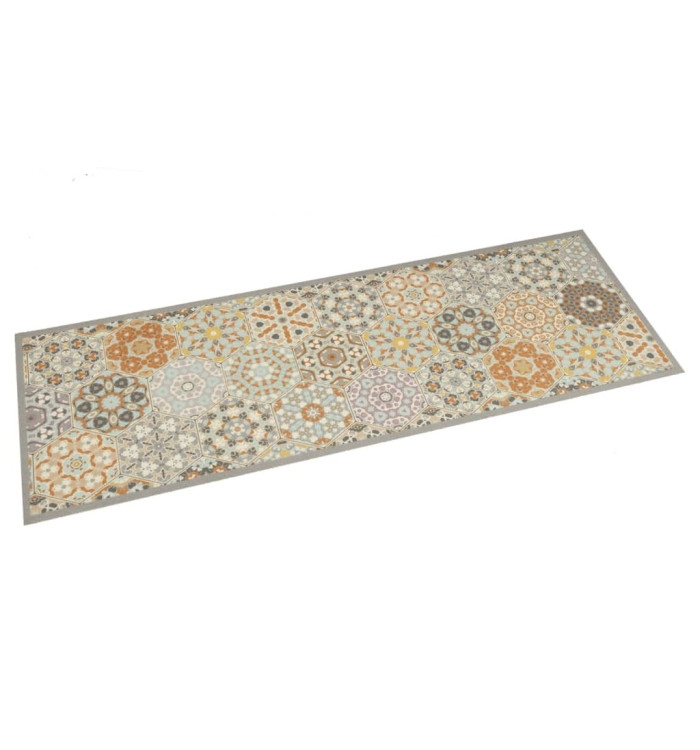 Tapis de cuisine lavable impression pastel hexagonale 45x150 cm | Mobilier & Déco