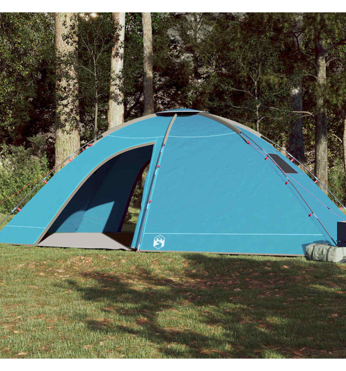 Tente de camping 8 personnes bleu imperméable | Mobilier & Déco