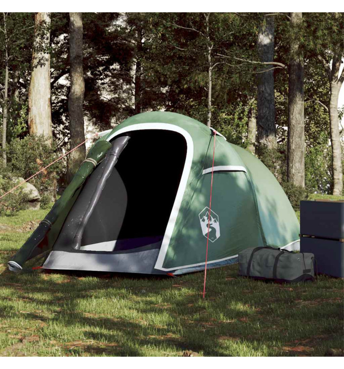Tente de camping tunnel 2 personnes vert imperméable | Mobilier & Déco