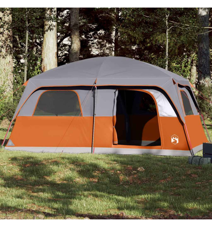 Tente de cabine familiale 10 personnes gris orange imperméable | Mobilier & Déco