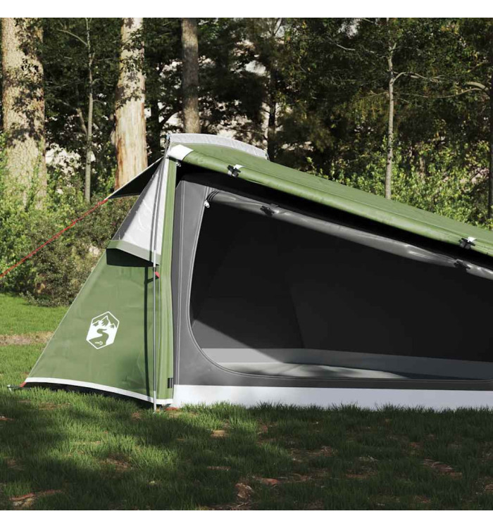 Tente de camping tunnel 2 personnes vert imperméable | Mobilier & Déco