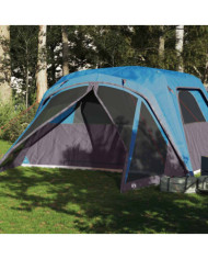 Tente familiale avec porche 6 personnes bleu imperméable | Mobilier & Déco