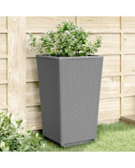 Jardinières 4 pcs gris clair 32,5x32,5x57 cm polypropylène | Mobilier & Déco