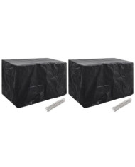 Housses de salon de jardin 2 pcs 8 œillets 140x70x90 cm | Mobilier & Déco