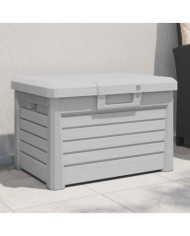 Boîte à coussins d'extérieur gris 73x50,5x46,5 cm polypropylène | Mobilier & Déco