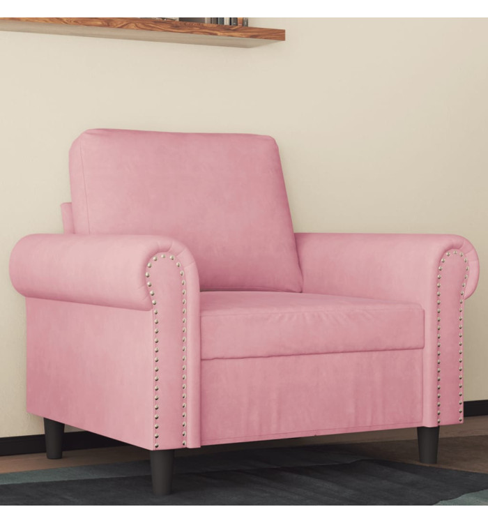 Fauteuil Rose 60 cm Velours | Mobilier & Déco