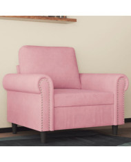 Fauteuil Rose 60 cm Velours | Mobilier & Déco