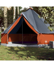 Tente familiale tipi 10 personnes gris et orange imperméable | Mobilier & Déco