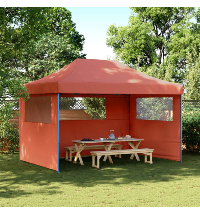 Tente de réception pliable escamotable avec 3 parois latérales | Mobilier & Déco
