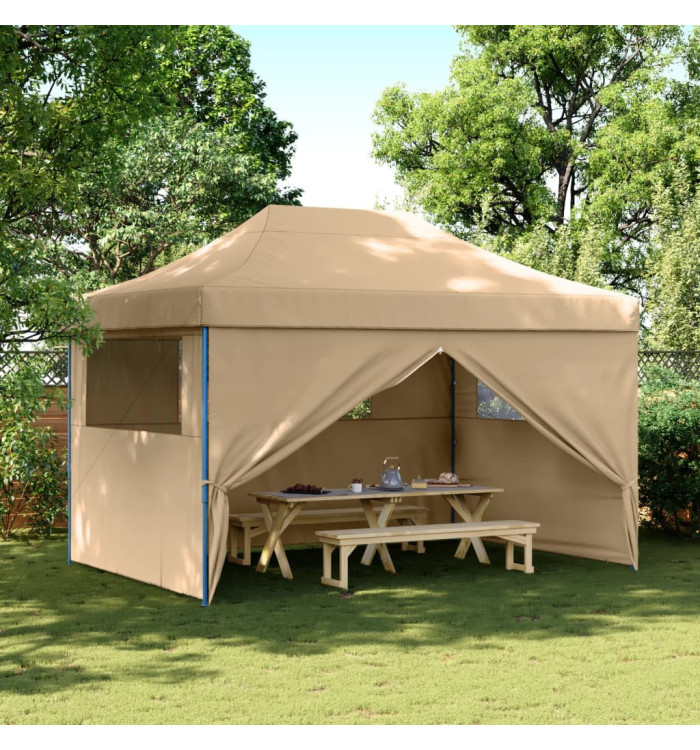 Tente de réception pliable escamotable avec 4 parois latérales | Mobilier & Déco
