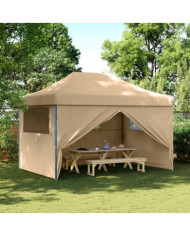 Tente de réception pliable escamotable avec 4 parois latérales | Mobilier & Déco