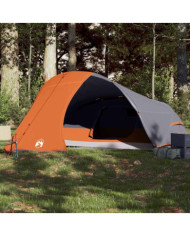 Tente de camping à dôme 4 personnes orange imperméable | Mobilier & Déco