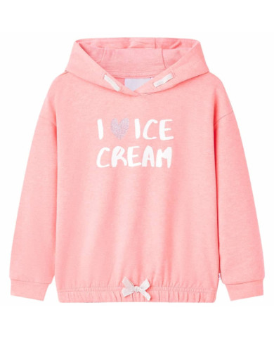 Sweatshirt à capuche pour enfants rose vif 140 | Mobilier & Déco