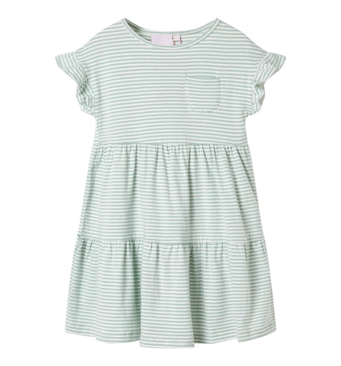 Robe pour enfants à manches à volants menthe 116 | Mobilier & Déco