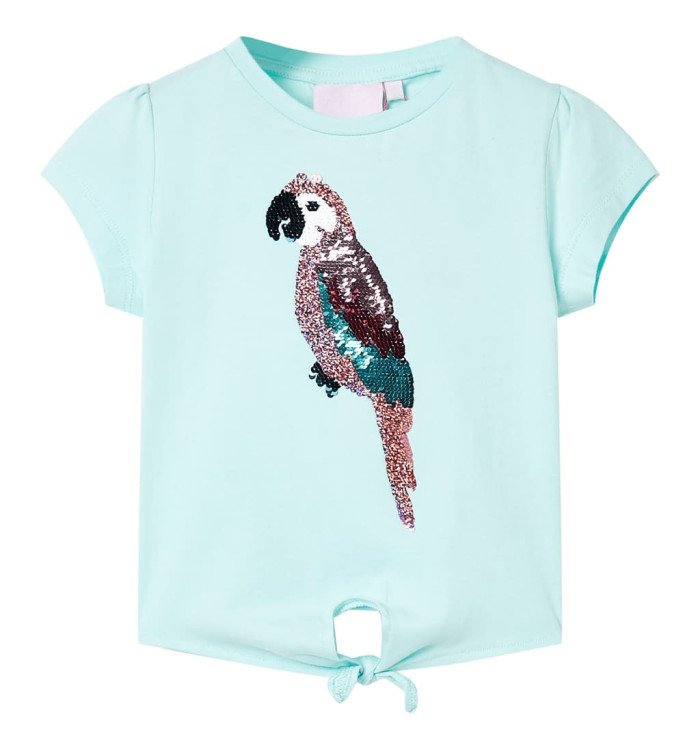 T-shirt pour enfants aqua clair 128 | Mobilier & Déco