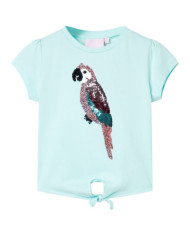 T-shirt pour enfants aqua clair 128 | Mobilier & Déco