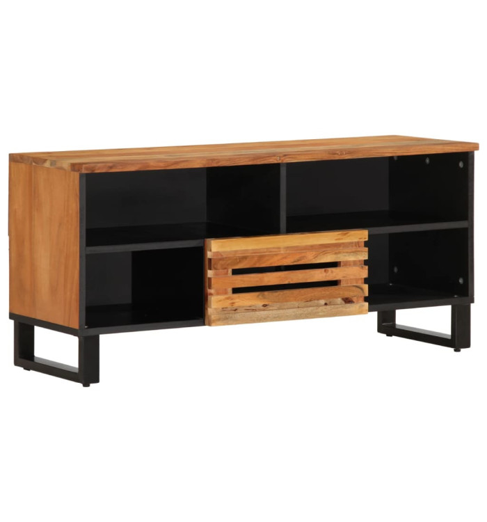 Meuble TV 100x34x46 cm bois d'acacia massif | Mobilier & Déco