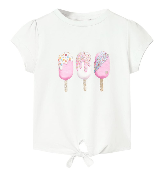 T-shirt pour enfants écru 128 | Mobilier & Déco
